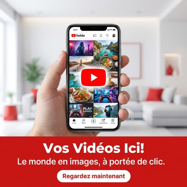 Bannière YouTube dark mode par Market IA
